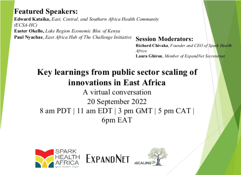 Key Learnings seminar with Spark Health Africa