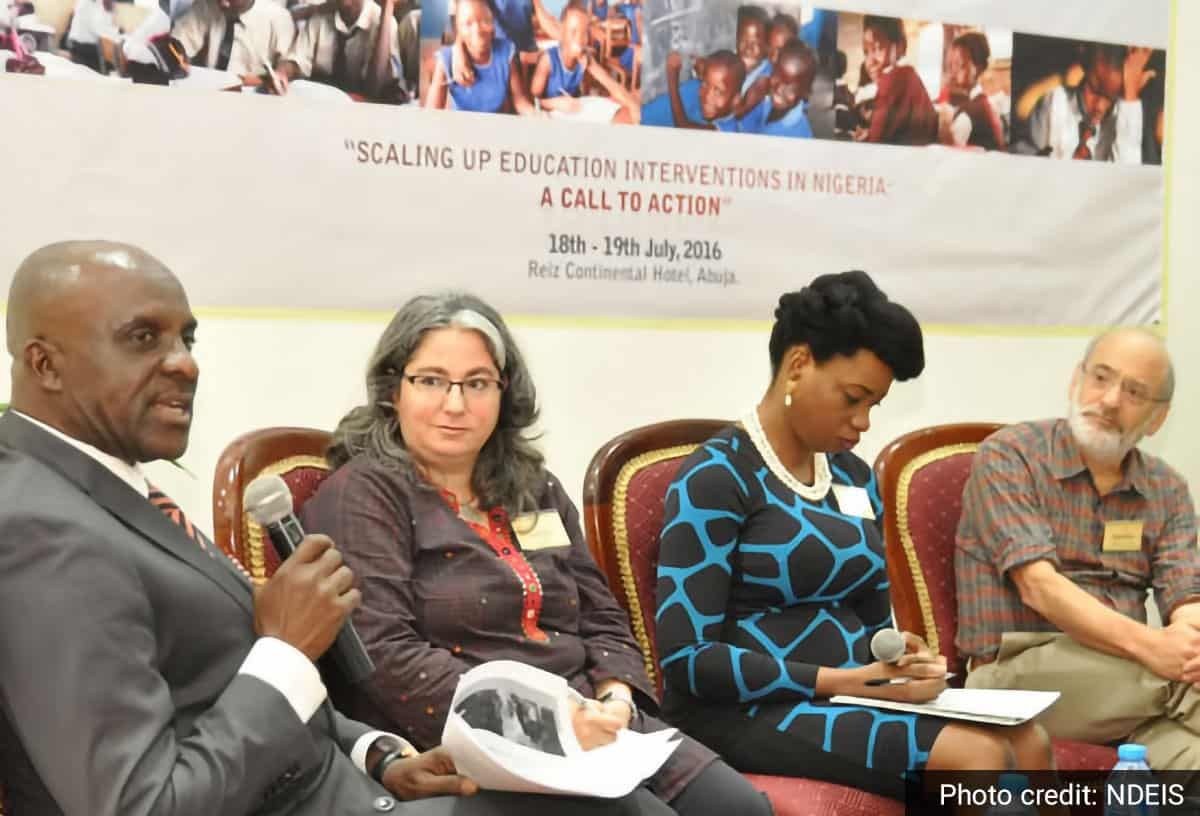 NEDIS_Panellists-reviewing-the-white-paper_-Scaling-Up-Education-Interventions-A-Call-to-Action-Captioned